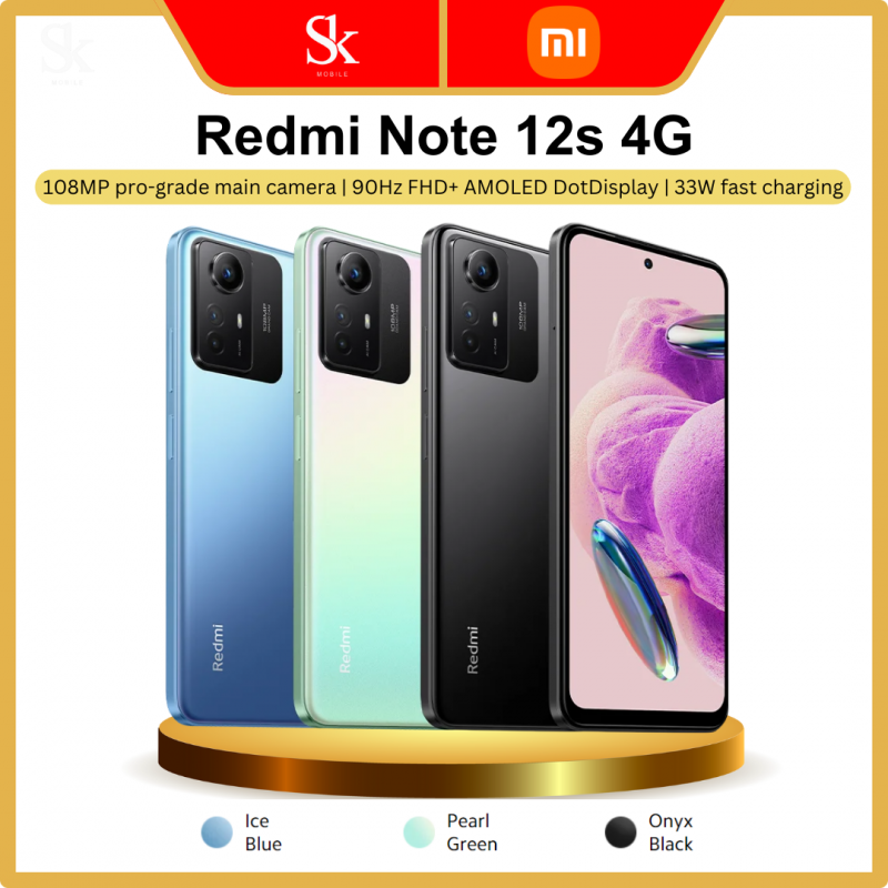 Xiaomi Redmi Note 12S 8GB + 256GB – Original Malaysia Set – Satu